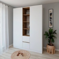 Dulap Smartex N14 160cm White/Dark Oak imaginea #1 — magazin online Desire.md