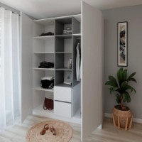 Dulap Smartex N14 160cm White/Graphite imaginea #3 — magazin online Desire.md