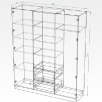 Dulap Smartex N14 180cm White/Dark Oak imaginea #3 — magazin online Desire.md
