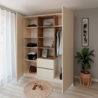 Dulap Smartex N14 180cm Ivory/Dark Oak imaginea #3 — magazin online Desire.md