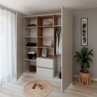 Dulap Smartex N14 180cm Kashemir/Dark Oak imaginea #2 — magazin online Desire.md