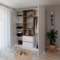 Dulap Smartex N14 180cm White/Dark Oak imaginea #2 — magazin online Desire.md