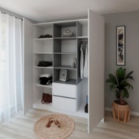 Dulap Smartex N14 180cm White/Graphite imaginea #3 — magazin online Desire.md