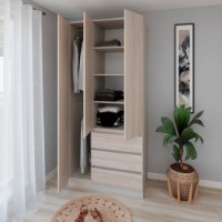 Dulap Smartex N15 100cm Kashemir/Light Oak imaginea #2 — magazin online Desire.md