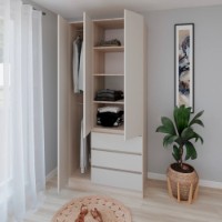 Dulap Smartex N15 100cm Light Oak/Kashemir imaginea #3 — magazin online Desire.md