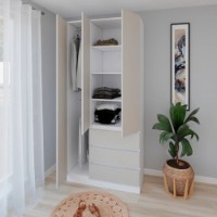 Dulap Smartex N15 100cm White/Kashemir imaginea #2 — magazin online Desire.md