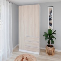 Dulap Smartex N15 100cm White/Light Oak