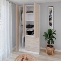 Dulap Smartex N15 100cm White/Light Oak imaginea #2 — magazin online Desire.md