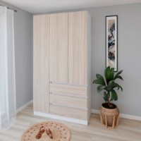 Dulap Smartex N15 120cm White/Light Oak imaginea #1 — magazin online Desire.md