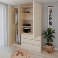 Dulap Smartex N15 140cm Ivory imaginea #3 — magazin online Desire.md