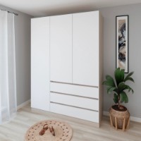 Dulap Smartex N15 140cm Light Oak/White imaginea #1 — magazin online Desire.md