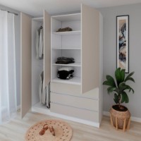 Dulap Smartex N15 140cm White/Kashemir imaginea #3 — magazin online Desire.md