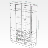 Dulap Smartex N16 140cm Graphite imaginea #3 — magazin online Desire.md