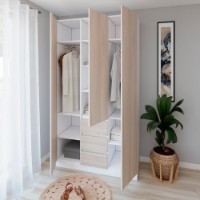 Dulap Smartex N16 140cm White/Light Oak imaginea #3 — magazin online Desire.md