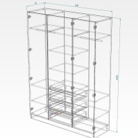 Dulap Smartex N16 160cm White imaginea #3 — magazin online Desire.md