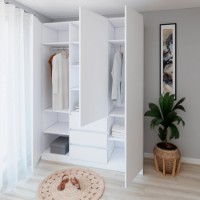 Dulap Smartex N16 160cm White imaginea #2 — magazin online Desire.md