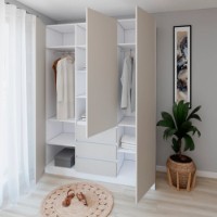 Dulap Smartex N16 180cm White/Kashemir imaginea #3 — magazin online Desire.md