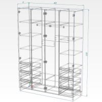 Dulap Smartex N17 160cm Graphite imaginea #3 — magazin online Desire.md