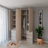 Dulap Smartex N17 160cm Kashemir/Light Oak imaginea #2 — magazin online Desire.md