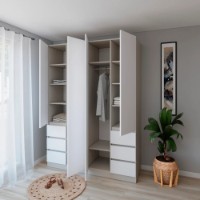 Dulap Smartex N17 160cm Kashemir/White imaginea #2 — magazin online Desire.md