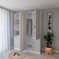 Dulap Smartex N17 160cm White/Kashemir imaginea #3 — magazin online Desire.md