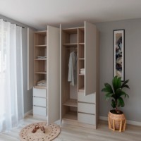 Dulap Smartex N17 180cm Light Oak/Kashemir imaginea #2 — magazin online Desire.md
