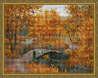 Mozaic cu diamante Diamond Autumn in The Park 40x50cm (YW00166)