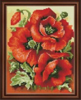 Mozaic cu diamante Diamond Bouquet With Poppies 30x40cm (YW11270)