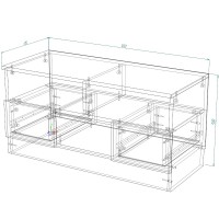 Comodă TV Smartex Т6 100cm Ivory/Light Oak imaginea #2 — magazin online Desire.md