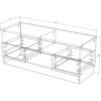 Comodă TV Smartex Т6 120cm Graphite imaginea #2 — magazin online Desire.md
