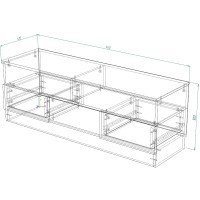 Comodă TV Smartex Т6 140cm Graphite/Light Oak imaginea #2 — magazin online Desire.md