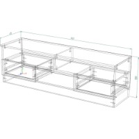 Comodă TV Smartex Т6 160cm Ivory/Light Oak imaginea #3 — magazin online Desire.md