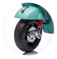 Mașinuța electrica Chipolino Vespa GTS Super Teal Green (ELMVE0251TG) imaginea #5 — magazin online Desire.md