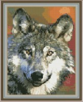 Mozaic cu diamante Diamond Gray Wolf 30x40cm (YW00668)