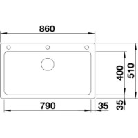 Chiuvetă de bucătărie Blanco Naya XL 9 (521816) imaginea #3 — magazin online Desire.md