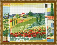 Mozaic cu diamante Diamond Poppy Field 40x50cm (YW00208)