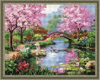 Mozaic cu diamante Diamond Sakura Park 40x50cm (YW00086)