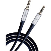 Cablu Swissten 3MK Aluminiu/Silicon 3.5mm 1m Black