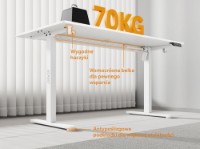 Masa de birou Sense7 Nojo Light 140x70 White imaginea #3 — magazin online Desire.md