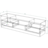 Comodă TV Smartex Т6 180cm Graphite imaginea #3 — magazin online Desire.md