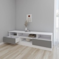 Comodă TV Smartex Т6 180cm White/Graphite imaginea #3 — magazin online Desire.md