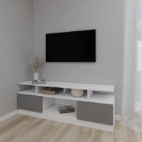 Comodă TV Smartex Т9 120cm White/Graphite imaginea #1 — magazin online Desire.md