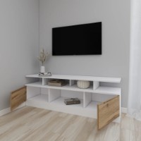 Comodă TV Smartex Т9 140cm White/Dark Oak imaginea #2 — magazin online Desire.md