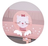 Pătuț pliabil Chipolino Capri Cat Pink (KOSIK2504CA) imaginea #4 — magazin online Desire.md