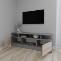 Тумба под ТВ Smartex Т9 200cm TV Graphite/Light Oak фото №2 — интернет-магазин Desire.md