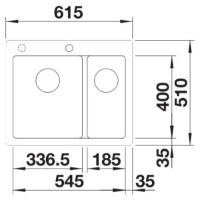 Chiuvetă de bucătărie Blanco Pleon 6 SPLT (521690) imaginea #3 — magazin online Desire.md