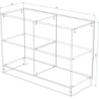 Etajeră Smartex Т7 120cm Light Oak imaginea #2 — magazin online Desire.md