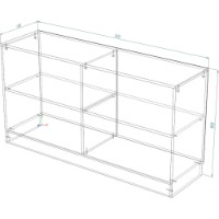 Etajeră Smartex Т7 160cm Ivory imaginea #2 — magazin online Desire.md