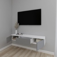 Comodă TV Smartex Т10 100cm White/Graphite imaginea #2 — magazin online Desire.md