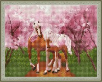 Mozaic cu diamante Diamond Two Horses 40x50cm (YW00264)
